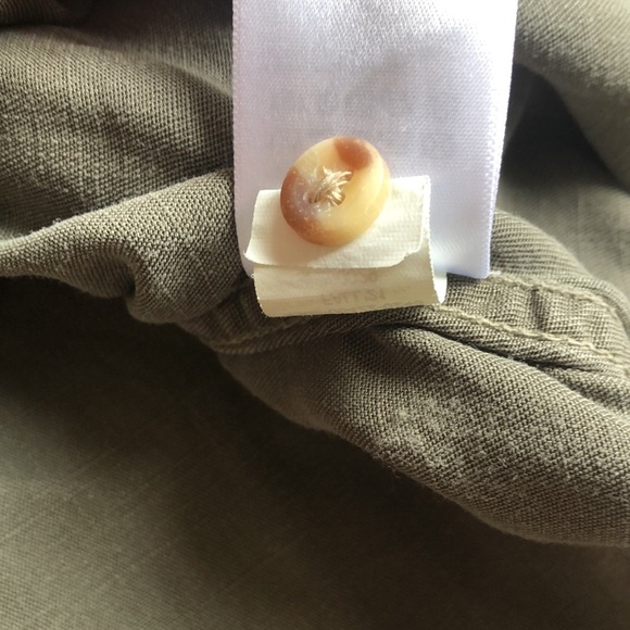 Lucky Brand Womens Button Up Long Sleeve Shirt Green Size Large Casual - Picture 4 of 8